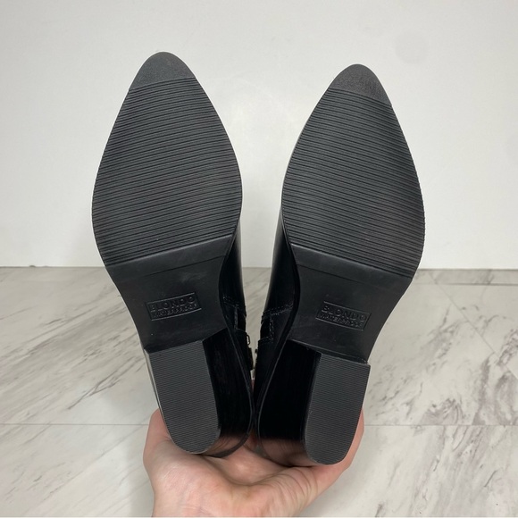 New! Blondo Noor Black Leather Almond Toe Bootie 6 1/2 M - Picture 14 of 15